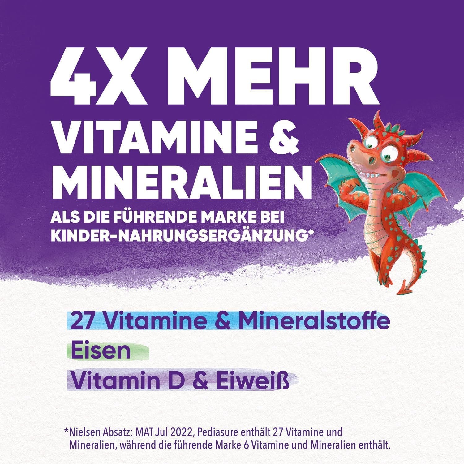Pediasure Dragon's Power, Kosttilskud til børn fra 1 år, 27 vitaminer og mineraler Naty Shop