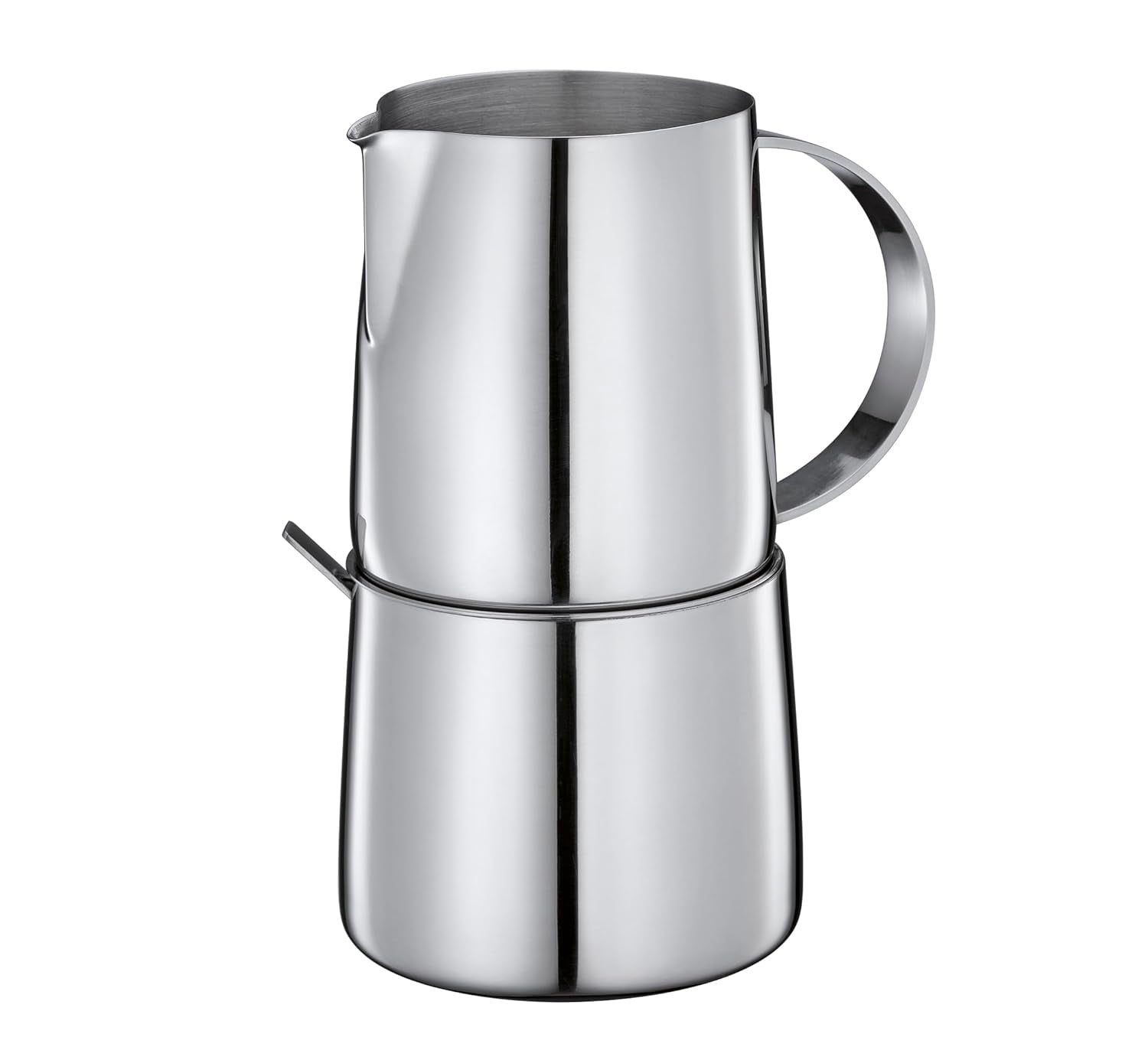 Cilio DELIZIA Tand og kop mælk | Kaffesæt | Mælkekrus og beholder i rustfrit stål | Stabelbar | Med ske | Portioner 250 ml mælk og 220 g sukker