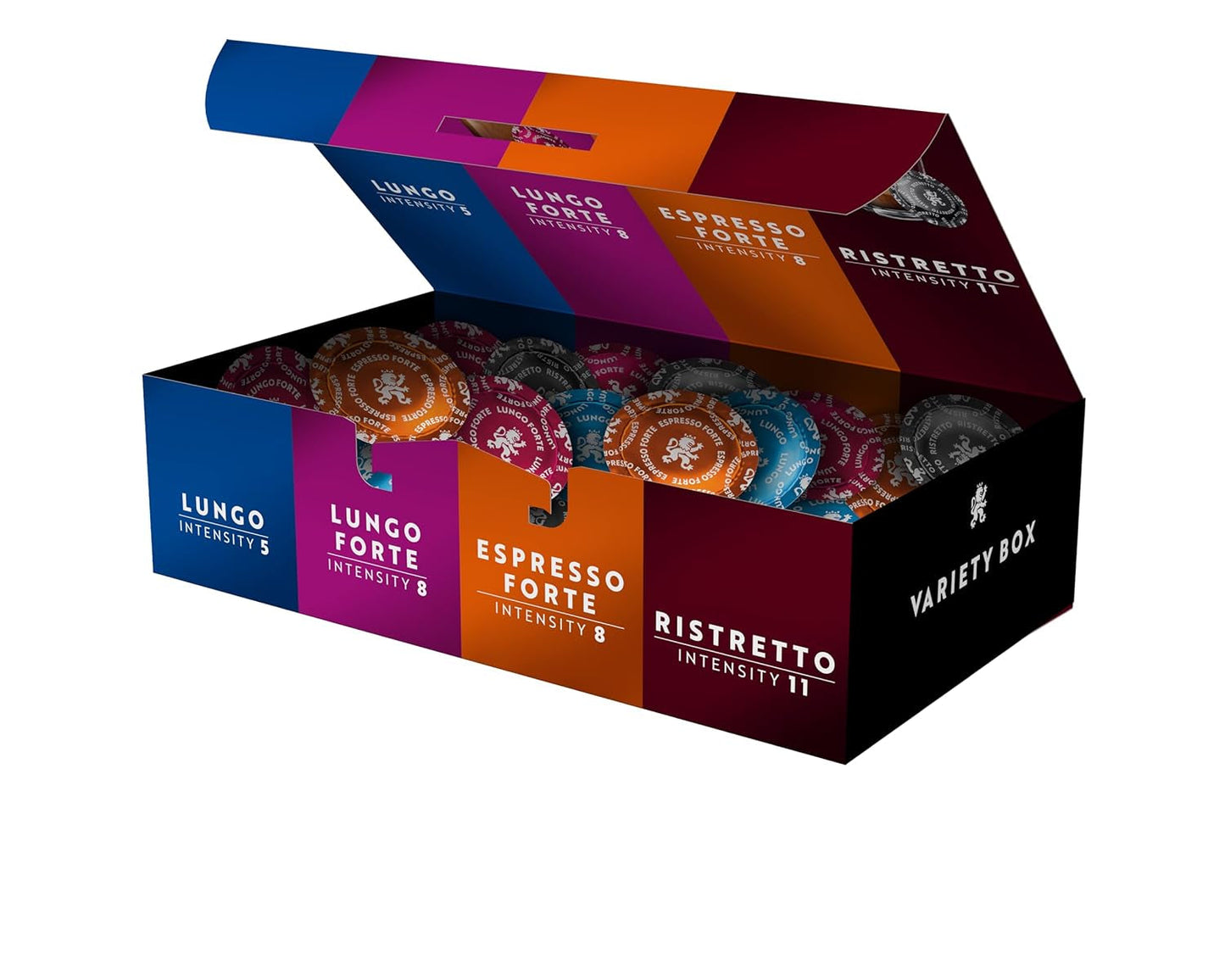 Café Royal Professional Pads, Variety Box, 40 Nespresso (R) Professional-kompatible Pads til kontor og gastronomi, Rainforest Alliance zertifiziert, 100 Prozent Arabica Kaffee