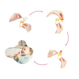 Badabulle babyfoder med beskyttende betræk, ergonomisk håndtag, beroliger tandkødet og introducerer nye smagsvarianter, fra 4 måneder, BPA-fri