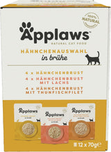 Applaws Natural Wet Cat Food Poser Multi Pack Kyllingebouillon udvalg - 12 poser x 70 g