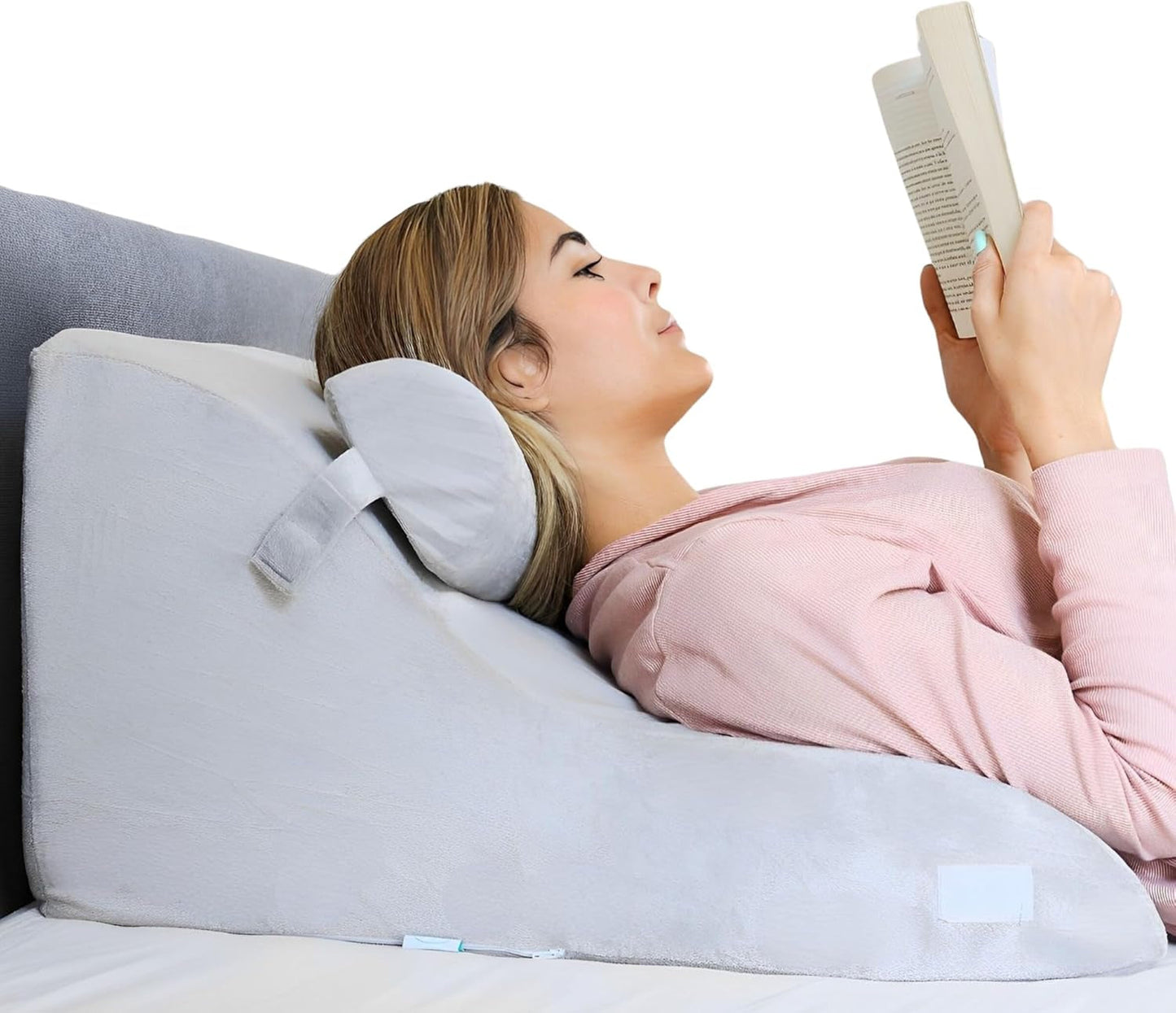 Memory Foam læsepude | Ergonomisk rygpude og kile til seng, sofa og sofa | Ortopædisk støttepude til rygsmerter og spændinger
