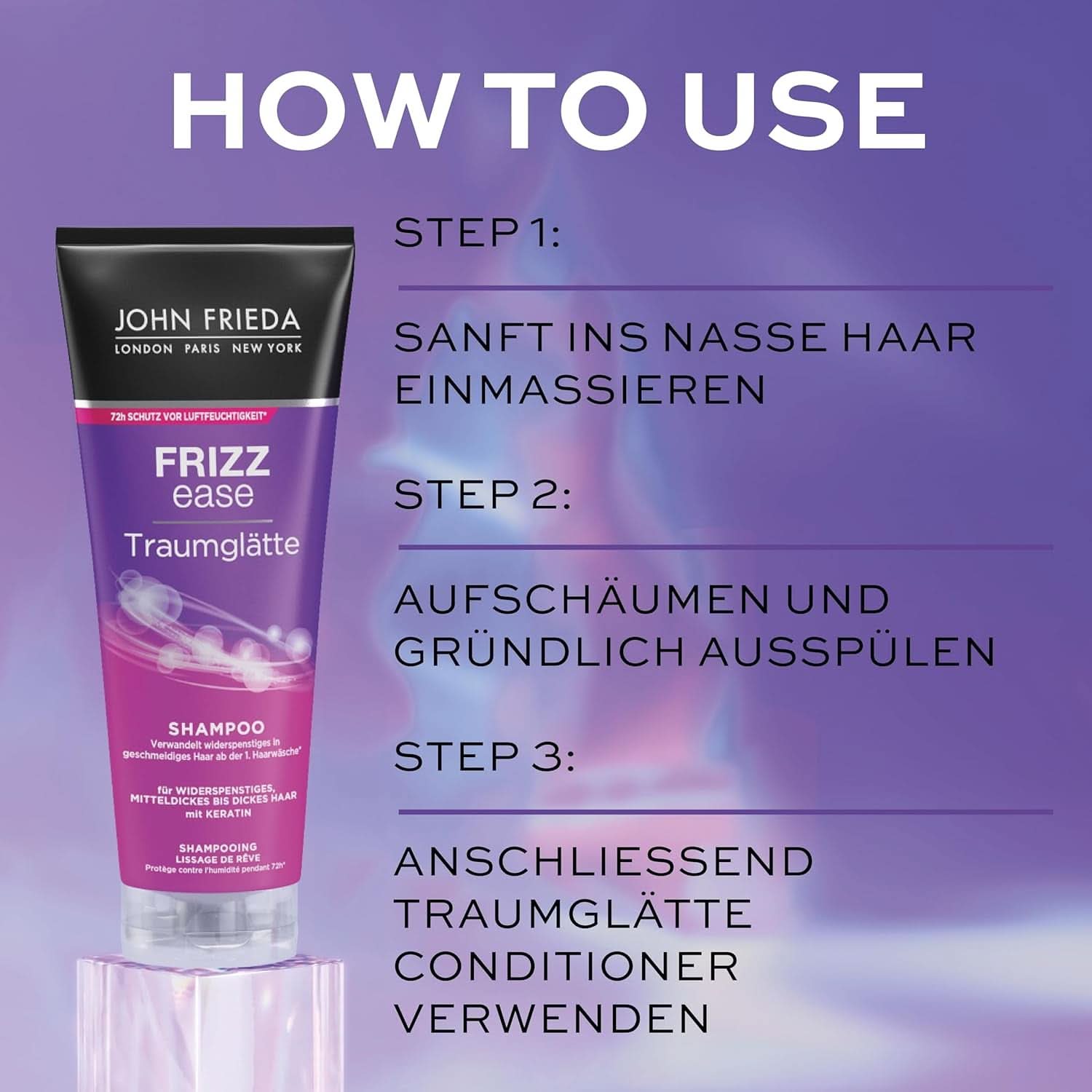 John Frieda - Frizz Ease Dream Smoothing Shampoo, 250 ml Brusebad og bad Naty Shop