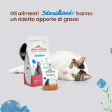 Almo Nature Functional - Steriliseret - Vådfoder til voksne og seniorkatte, steriliseret eller mindre aktive - med torsk og kylling - Fedtfattig, fugtgivende - 70g (pakke med 6)