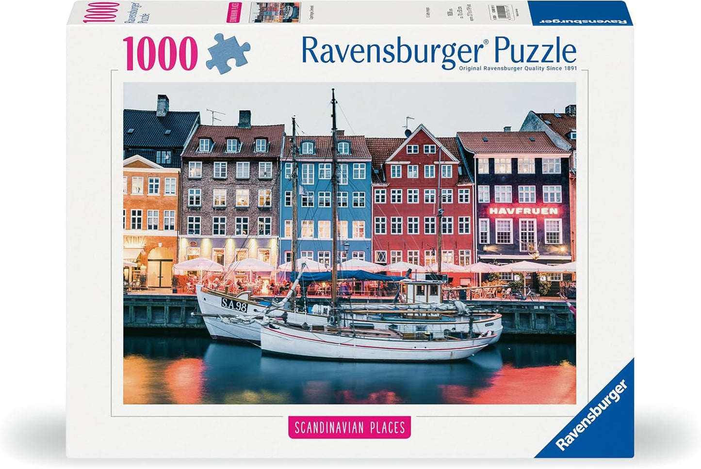 Ravensburger Puzzle Scandinavian Places 12000111 - København, Danmark - 1000 brikkers puslespil til voksne og børn over 14 år Puzzle Naty Shop