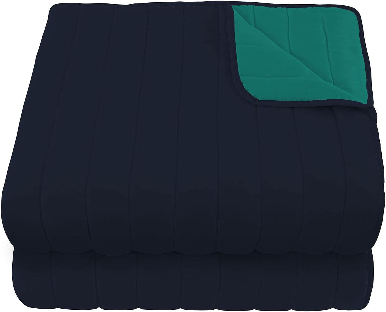 Italiensk sengetøj Estivo enkeltseng, linned, Aqua, 170 X 270 Cm Dyner og dyner Naty Shop