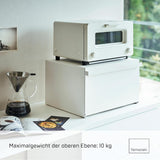 Yamazaki 4352 TOWER Brødkurv, hvid, stål, minimalistisk, 40 x 34,5 x 24 cm Madkasser Naty Shop