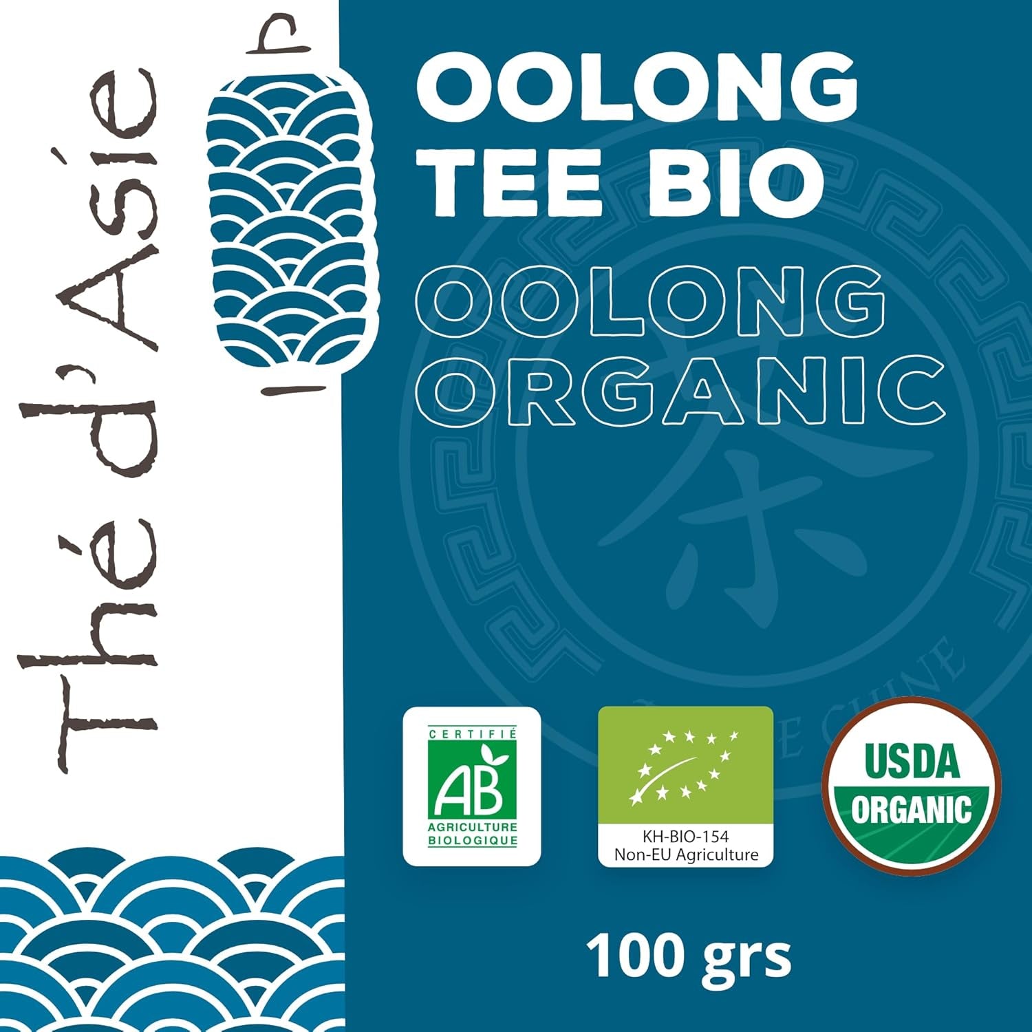 Khla - Økologisk Oolong Te 100 G - Blå te - Naturlig løs te - Økologisk asiatisk te - Løs og skåret - Urtete og infusionste - Fra Kina