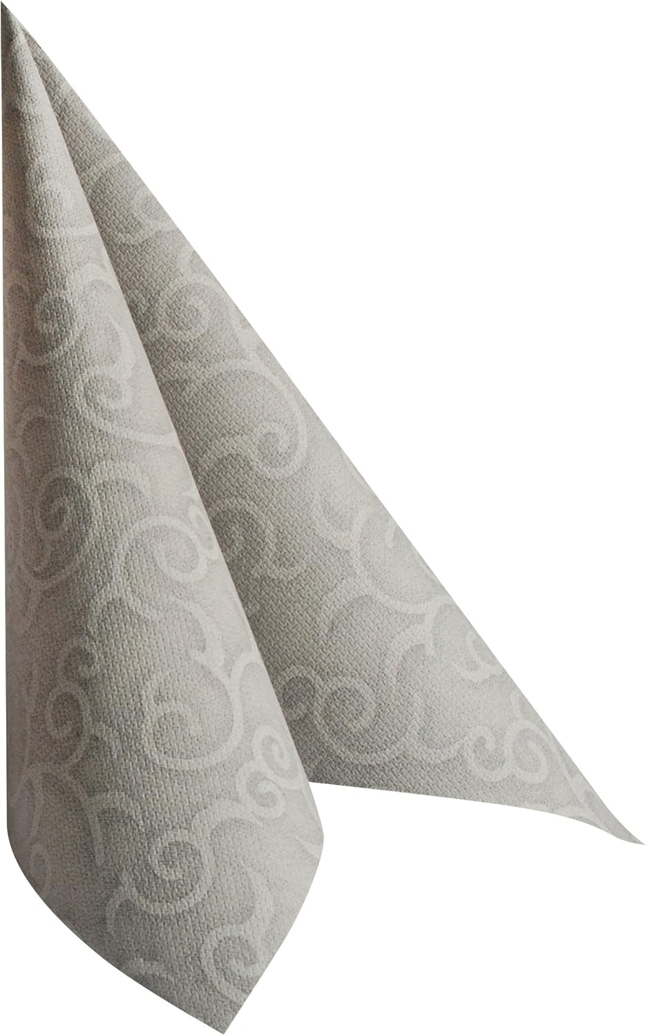 Papstar, 50 servietter "ROYAL Collection" 1/4 fold 40 cm x 40 cm grå "Casali", #84889 (pakke med 2)
