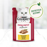 Gourmet Mon Petit Intense Wet Cat Food, fjerkrævariant, pakke med 8 (8 x 6 poser á 50 g hver)