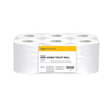 Amazoncommercial Mini Jumbo toiletpapir, uparfumeret, 2-lags, 6684 stykker, 1 pakke med 12 ruller, 557 ark pr. rulle, arkstørrelse: 30,5 x 9 cm, hvid, kompatibel med T2-dispensere