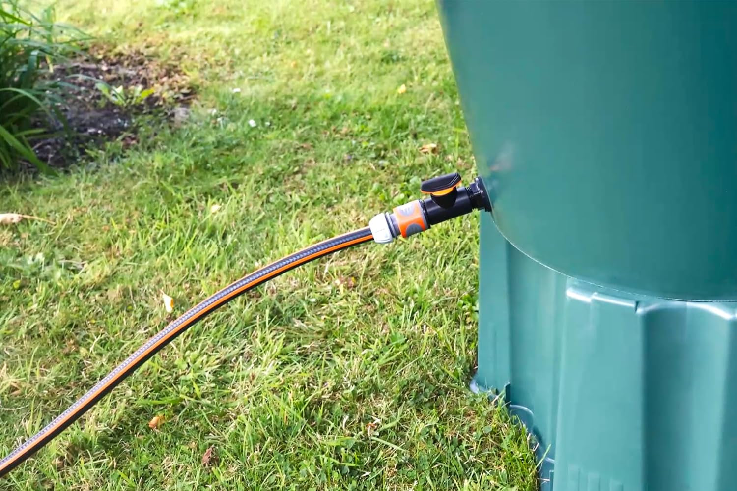 Tankfitting med afspærringsventil 26,44 mm udvendigt gevind 3/4" Quick Connector Regntønde Fitting Regntønde Vandtønder 1 stk.