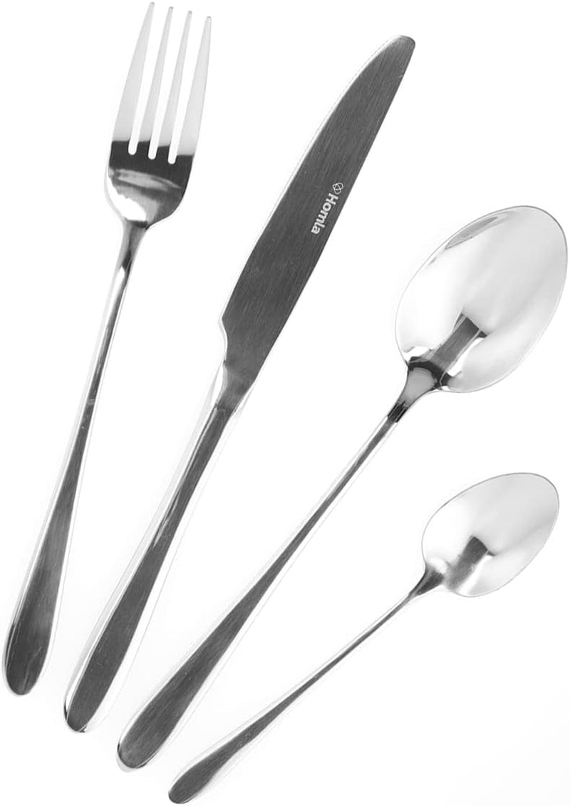 HOMLA Abele Besteckset Für Vier Personen 16-Teilig Edelstahl Hygienisch Elegant Leicht Zu Reinigen Guld Køkken Naty Shop Sølv