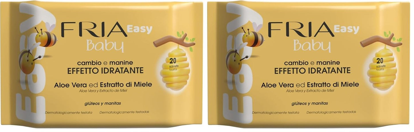 Lette babyvådservietter med aloe vera og honningekstrakt Hudfugtighedscreme, dermatologisk testet, 330 servietter pakke