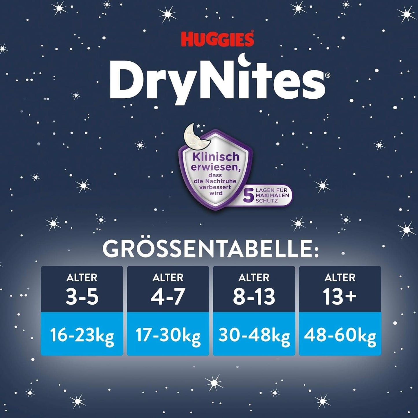 Huggies Drynites Nachtwindeln Bei Bettnässen, Für Mädchen Ab 13 Bis Ca. 17 Jahre (48-60 KG), 33 Stück (3X11), Jumbo-Monatspack, Ble-Pants XL Tilbehør Mad og Amning Baby Naty Shop