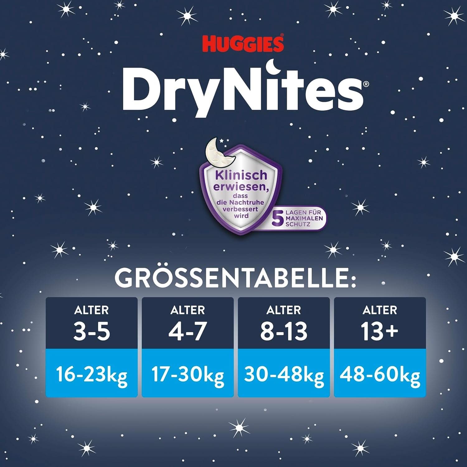 Huggies Drynites Nachtwindeln Bei Bettnässen, Für Mädchen Ab 13 Bis Ca. 17 Jahre (48-60 KG), 33 Stück (3X11), Jumbo-Monatspack, Ble-Pants XL Tilbehør Mad og Amning Baby Naty Shop