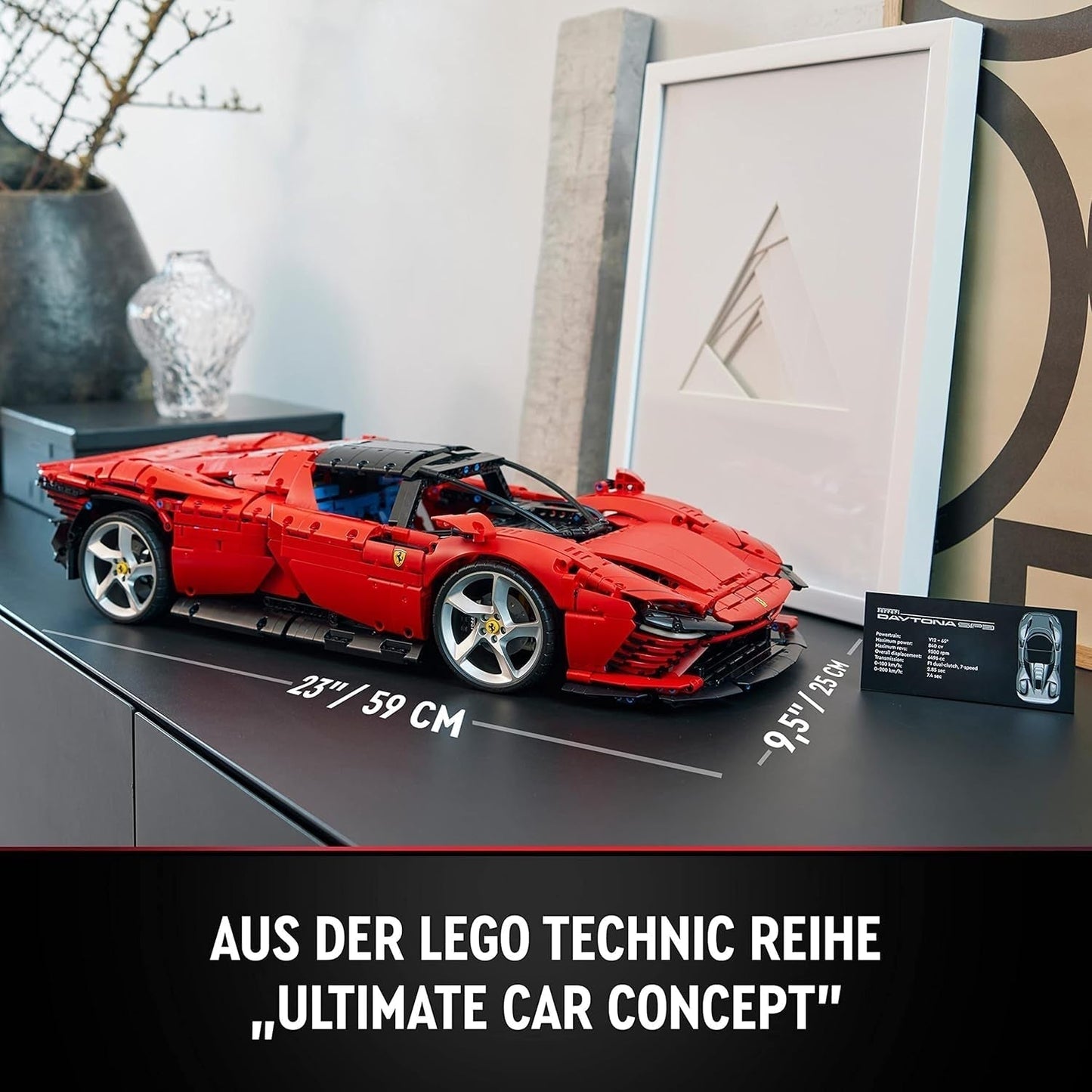 LEGO Technic Ferrari Daytona SP3 Model Kit 1:8 Skala, Rød Super Sports Car, Extended Car Model Samlerobjekt, Ultimate Car Concept 42143 Byggesæt Besuche den LEGO-Store