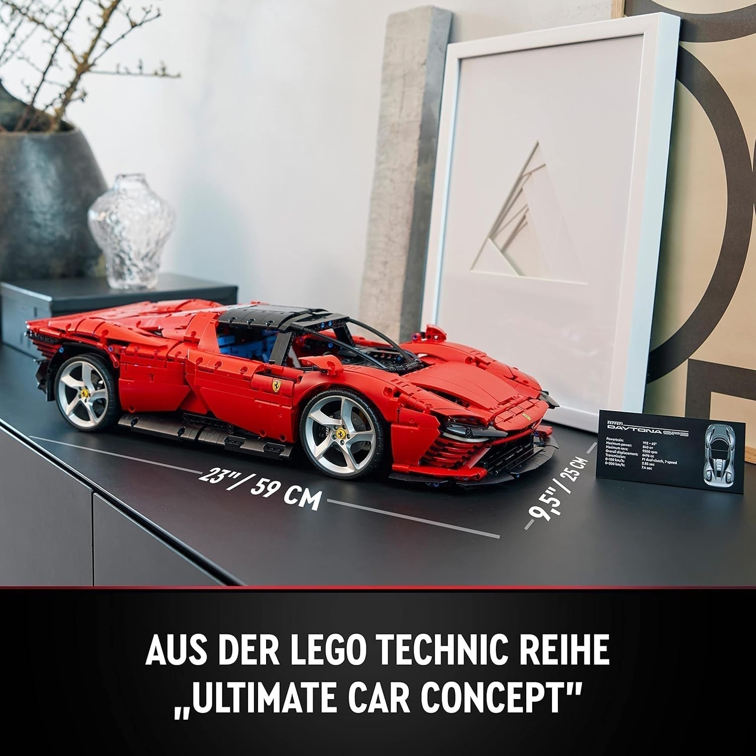 LEGO Technic Ferrari Daytona SP3 Model Kit 1:8 Skala, Rød Super Sports Car, Extended Car Model Samlerobjekt, Ultimate Car Concept 42143 Byggesæt Besuche den LEGO-Store