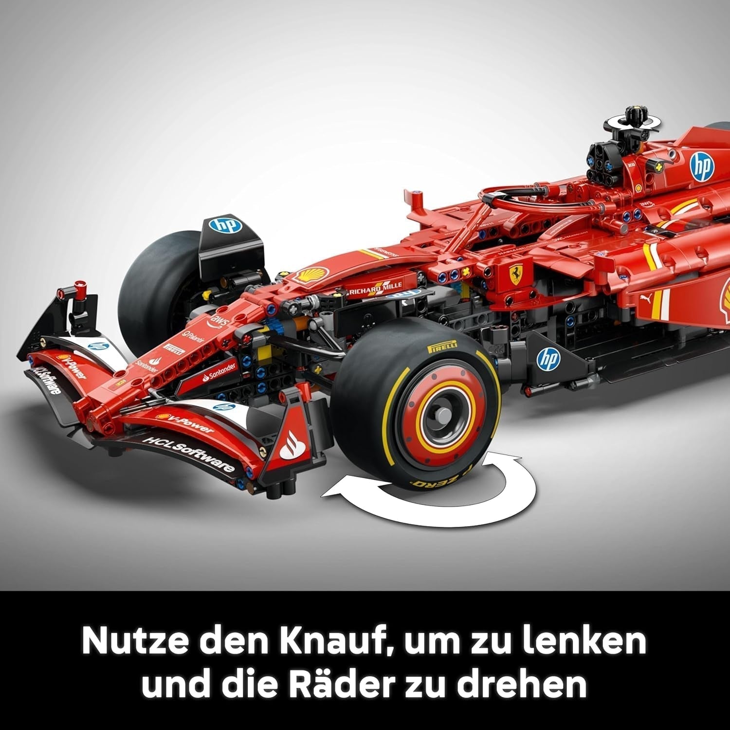LEGO Technic Ferrari SF-24 F1 Racerbil - Modelbil til voksne - Formel 1 samlersæt - V6 motor, gearkasse, styretøj og DRS i 1:8 skala - Gave til fans af motorsport og racerbiler 42207 Byggesæt Beuche den LEGO-Store