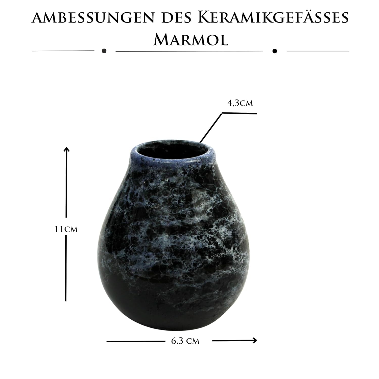 Yerba Mate tesæt til 2 personer – Mas Energia Guarana 400 g – Marmol Blå keramikkrus 350 ml – Rustfrit stål Bombilla 19 cm – Løs te 2 x 200 g
