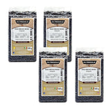 Italiensk fuldkornsris, fiberrig uraffineret ris, ideel til kreative rissalater og sunde retter, vakuumpakket, 4 pakker x 500 g