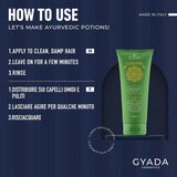 GYADA COSMETICS, hyalurvedisk styrkende ayurvedisk kompres, professionel behandling til fint og svagt hår, anti-frizz med methi, Maca, neutral henna, 200 ml Naty Shop hårmaske