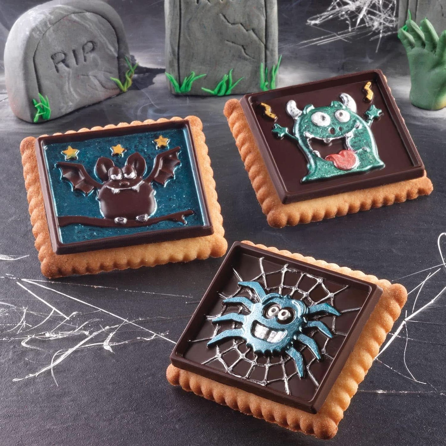 Silikomart 22.172.77.0165 CKC, 12 chokolademonstre på kiks Køkken Naty Shop