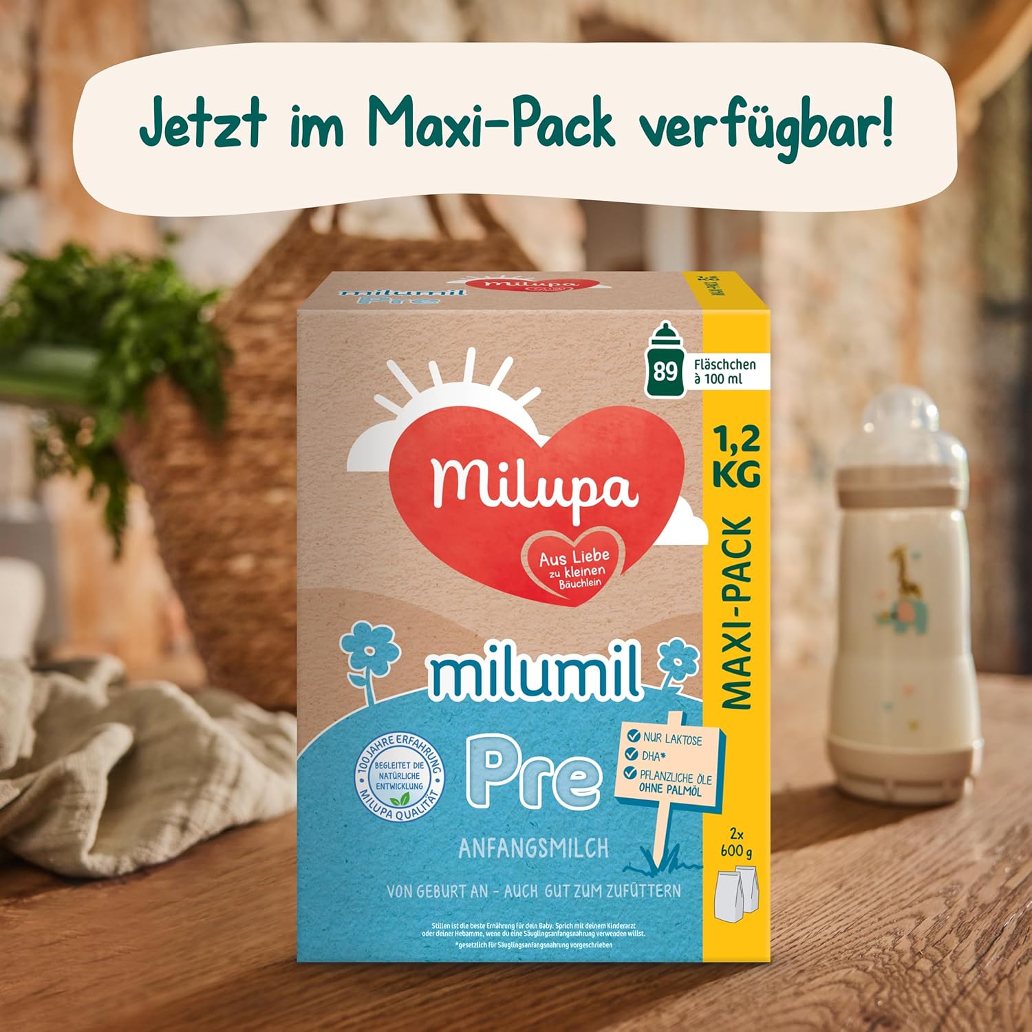 Milupa Milumil Pre, mælkepulver til babyer - Med vigtige næringsstoffer og uden palmeolie - 800 g Naty Shop