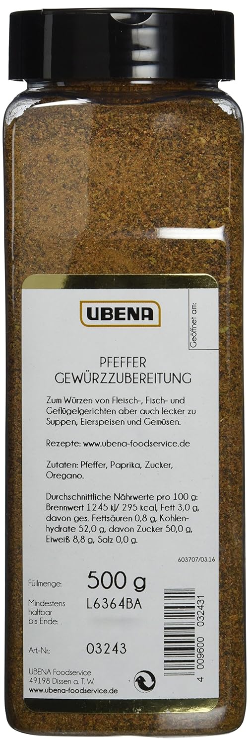 Ubena Krydret Peber 500 g - Friskhed og kvalitet