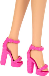 Barbie Fashionistas #223 dukke med bølget blond hår, kjole og tilbehør inspireret af Totally Hair, 65-års jubilæums samlingsmodedukke, HRH20