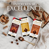 Lindt EXCELLENCE dejstykker med pailletter og karamel - fin mørk chokolade med intens kakaosmag