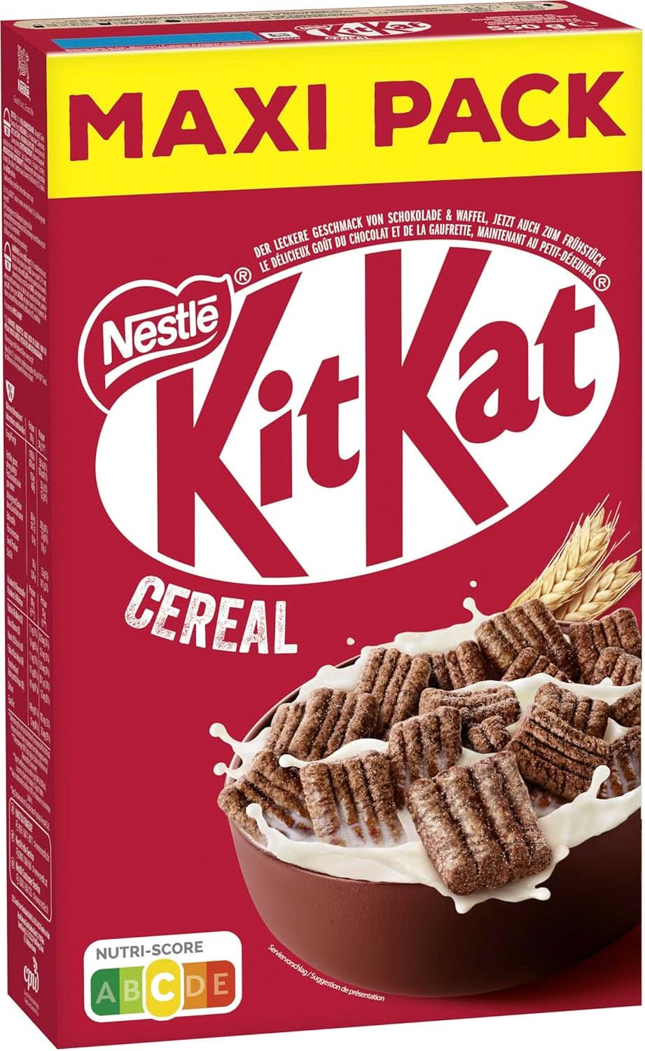 Nestlé KITKAT Kornprodukter, sprøde morgenmadsprodukter med Kitkat vafler, pakke 8 x 550 gram Korn Naty Shop