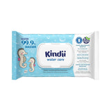 Kindii Water Care Wet Wipes - Aqua Baby Wipes - 100% viskose, 99,9% vand, grapefrugtekstrakt, tørklæde størrelse 150x200, 100% biologisk nedbrydeligt, plastikfri, renseservietter til følsom hud