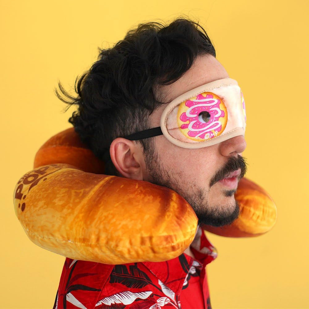 Croissant nakkepude og sovemaske, Orange Naty Shop rejsepuder