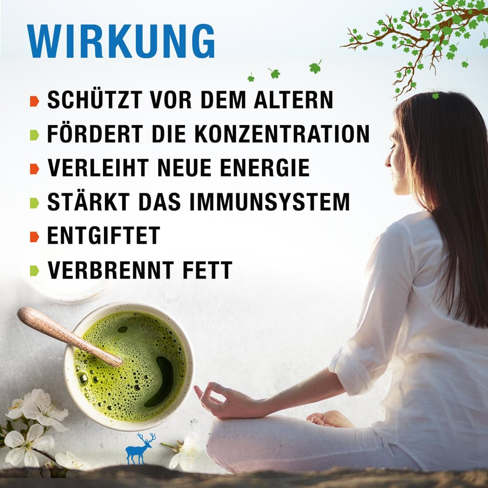 ORIGEENS BIO MATCHA CEREMONIAL GRADE "SHIKA" - Økologisk japansk te fra Shizuoka - Matcha Latte/Usucha - 30g refillpose - Ceremoniel økologisk Matcha grøn te-pulver