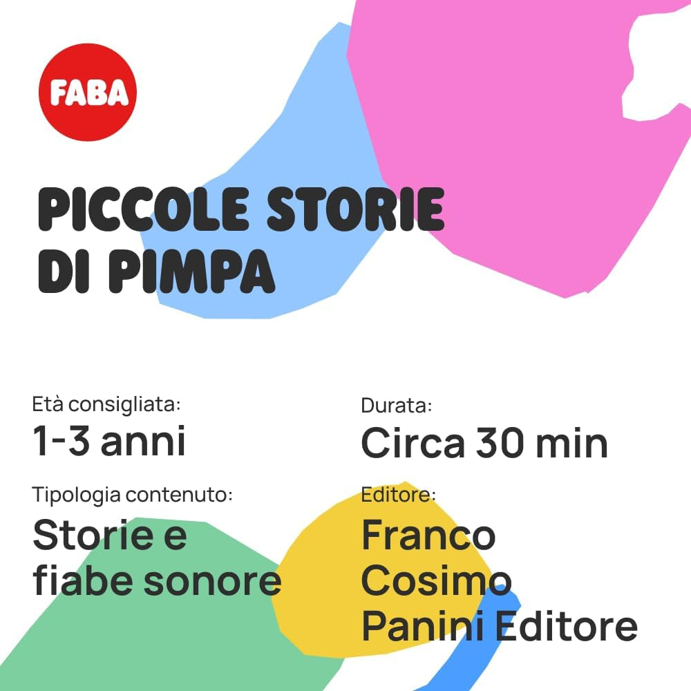 Lydfigur - Små historier fra Pimpa - Historier og lydeventyr for drenge og piger 1-3 år - Høres med historier og +, pædagogisk spil italiensk version Bebe Toys Naty Shop