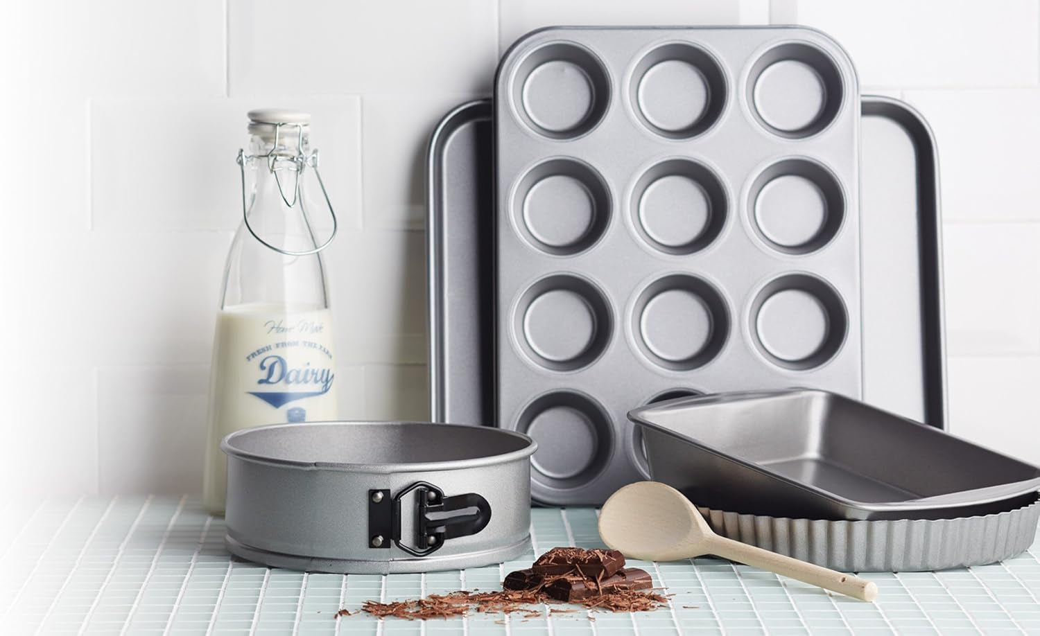 Kitchencraft muffins bageplade, non-stick låg, rummer 12 muffins, 35 cm X 27 cm bradepander & bakker Naty Shop