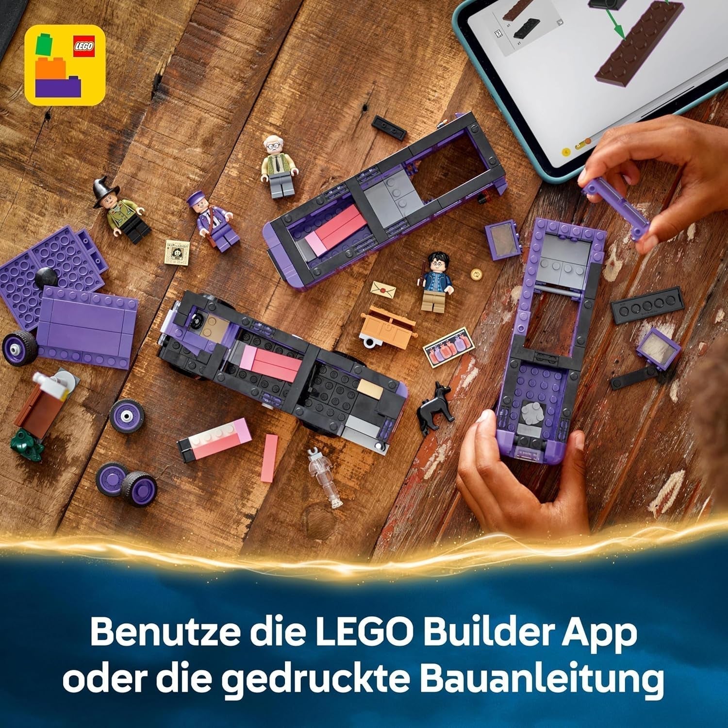 LEGO Harry Potter Adventures With The Travelling Knight Byggesæt 5 minifigurer inklusive Ernie Prang, Stan Shunpike & Padfoot Bus Legetøj til Wizarding World Fans Drenge og piger 8 år 76446 Byggesæt Beuche den LEGO-Store