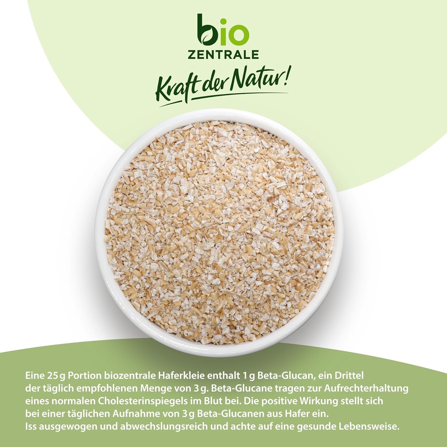 Biocentral økologisk havreklid 1 kg | Fordelagtig pakke | Fiberrig proteinkilde | Naturally vegan | Fra EU's landbrug | Lavt sukkerindhold