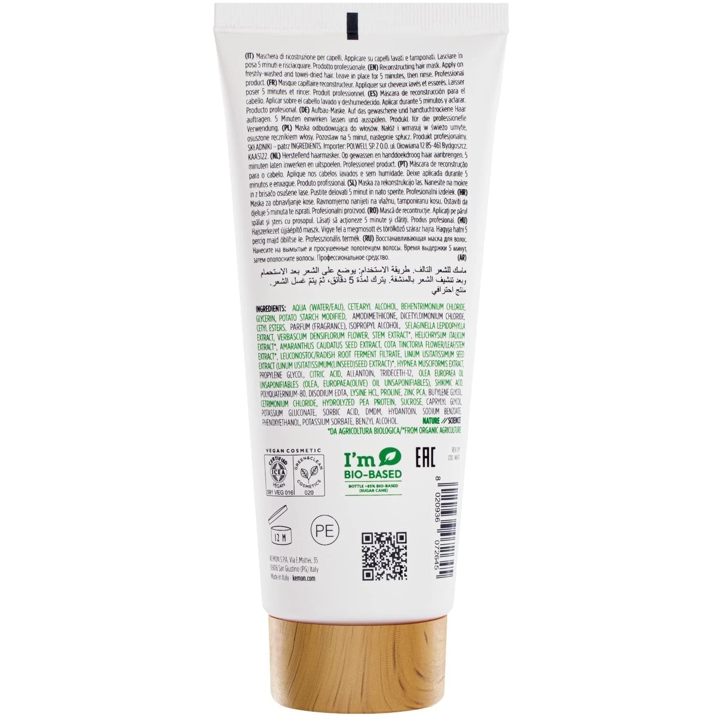 KEMON Actyva Nuova Fibra Mask 200 ml Hårmaske Naty Shop