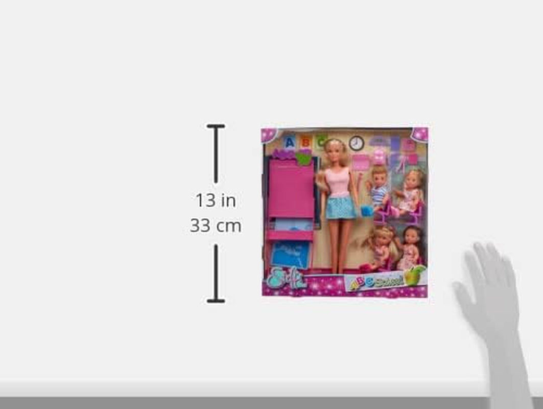 Simba - Dukke Steffi Love Skolepige - Dukke 29 cm - Billede og tilbehør + 4 elever - 105730472002
