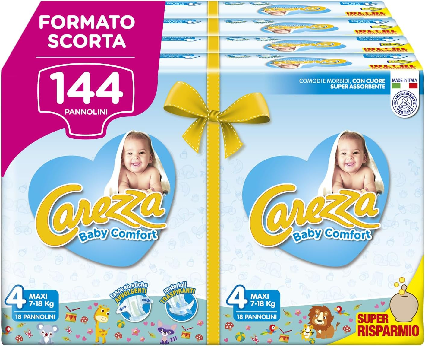 Baby Comfort Maxi | Størrelse 4 (7-18 kg) | 144 bleer