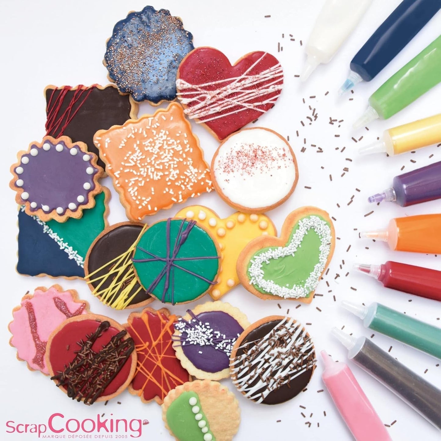 Scrapcooking - Pastel Yellow Sugar Pen - Gul skrivesukker 25g - Dekorativ spisesukkerpen - Skrivning og tegning - Mærkning af fondant, glasur, kager - 6804