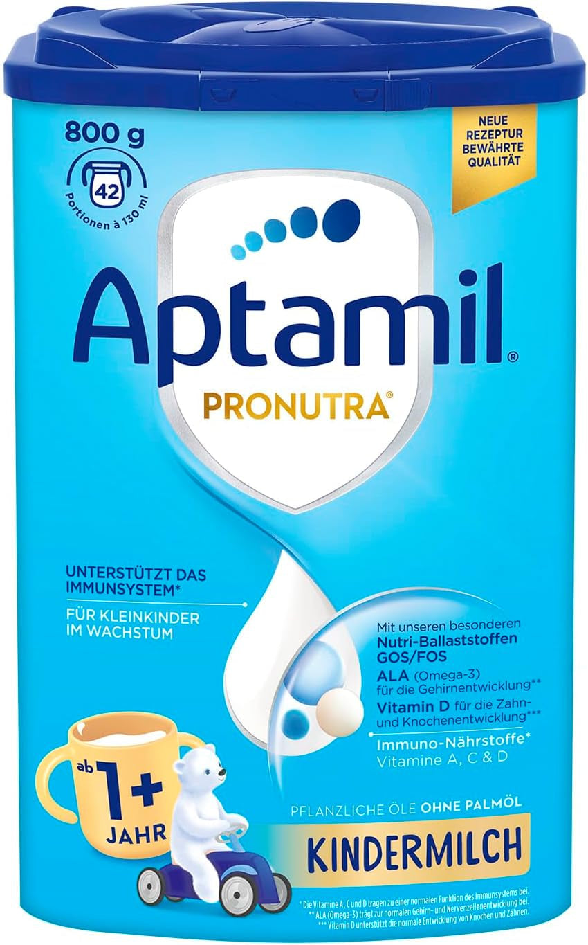 Babymælk Aptamil 1, 1 plus eller 2 plus - Til børn i vækst - Palmeoliefri Naty Shop