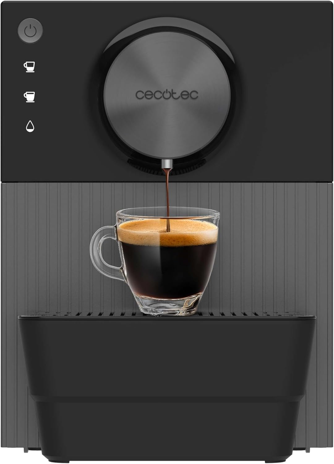 Cecotec Cremmaet Cube kompakt espressomaskine, 1350 W, pressesystem 10 g, præ-infusionssystem, 19 bar, termobloksystem, 5 slibeindstillinger, touch kontrolpanel