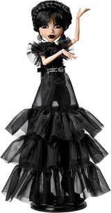 Monster High Wednesday Doll, Rave'N Wednesday Collectible Figur i sort gotisk kjole inspireret af dansescenen, premium tilbehør og dukkestativ, HXJ03 Naty Shop Dolls Standardtitel