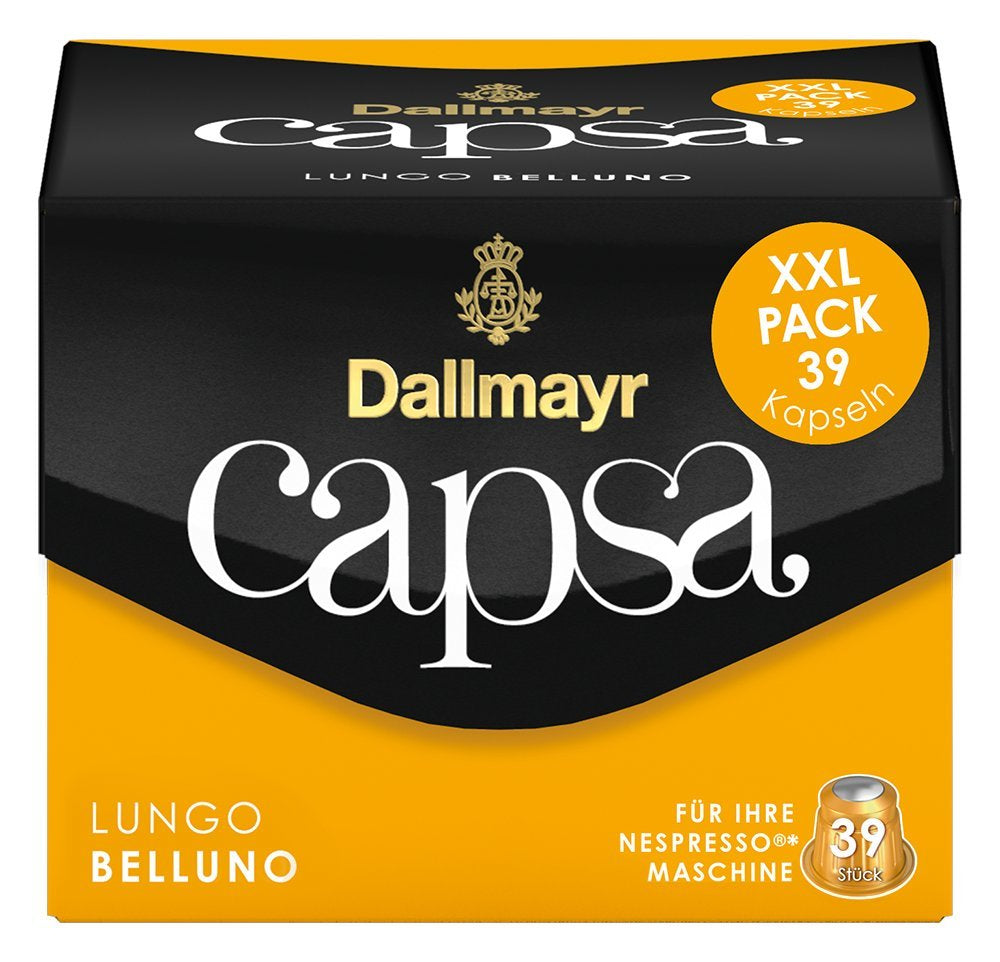 Capsa Lungo Belluno XXL, 39 Nespresso-kompatibel kapsel, 1er Pack (1 x 218 g) & Capsa prodomo, 56g