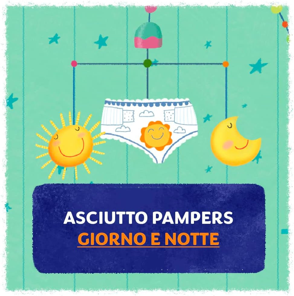 Pampers sol- og månebleer, unisex, junior, str. 5 (11-25 kg), 120 bleer