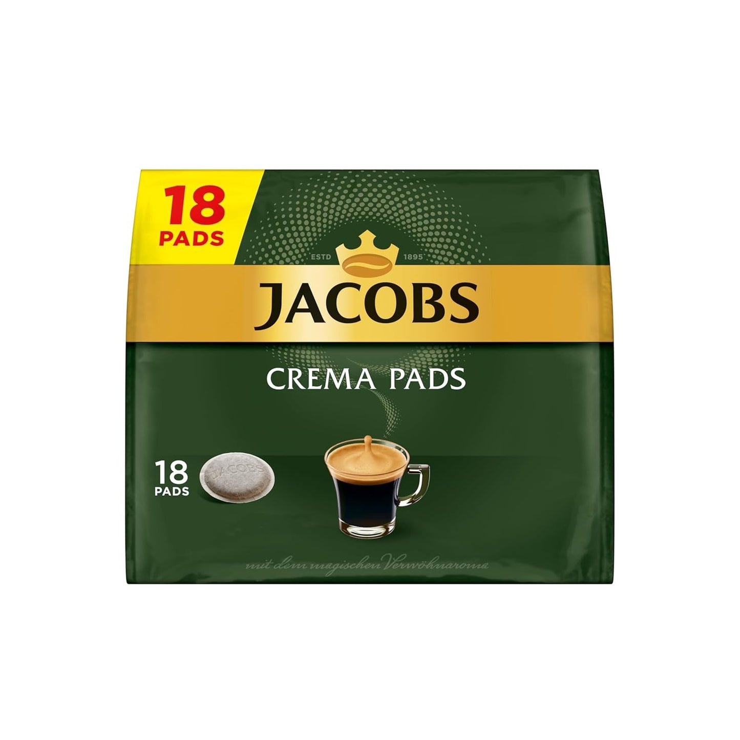 Jacobs Pads Creme, Senseo-kompatible pads, 5 x 18 Getränke, 90 Kaffeepads