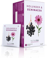 Nutra-te hyldebær og echinacea, immunitets- og forkølelseste, immunstøtte te, kold kamp, ​​20 genanvendelige teposer, naturlig urtete